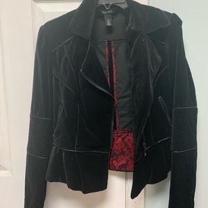 White House Black Market velvet jacket size 6 women's
